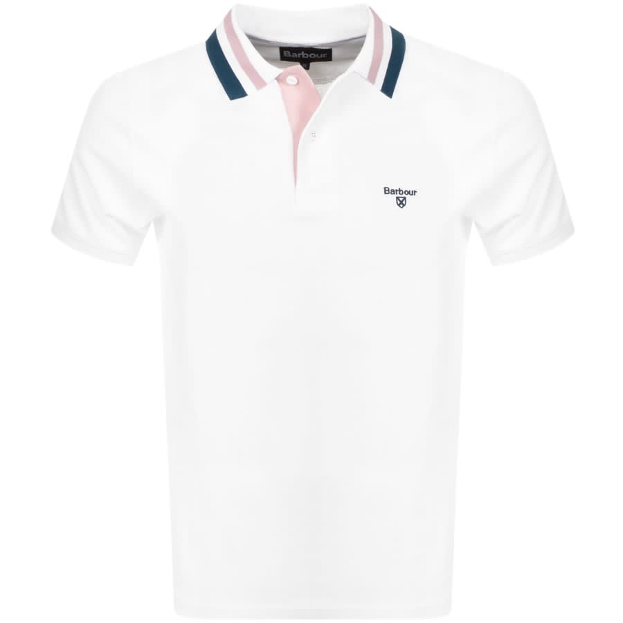 Alternative Image for ProductBarbour Tipped Pique Polo T Shirt White1