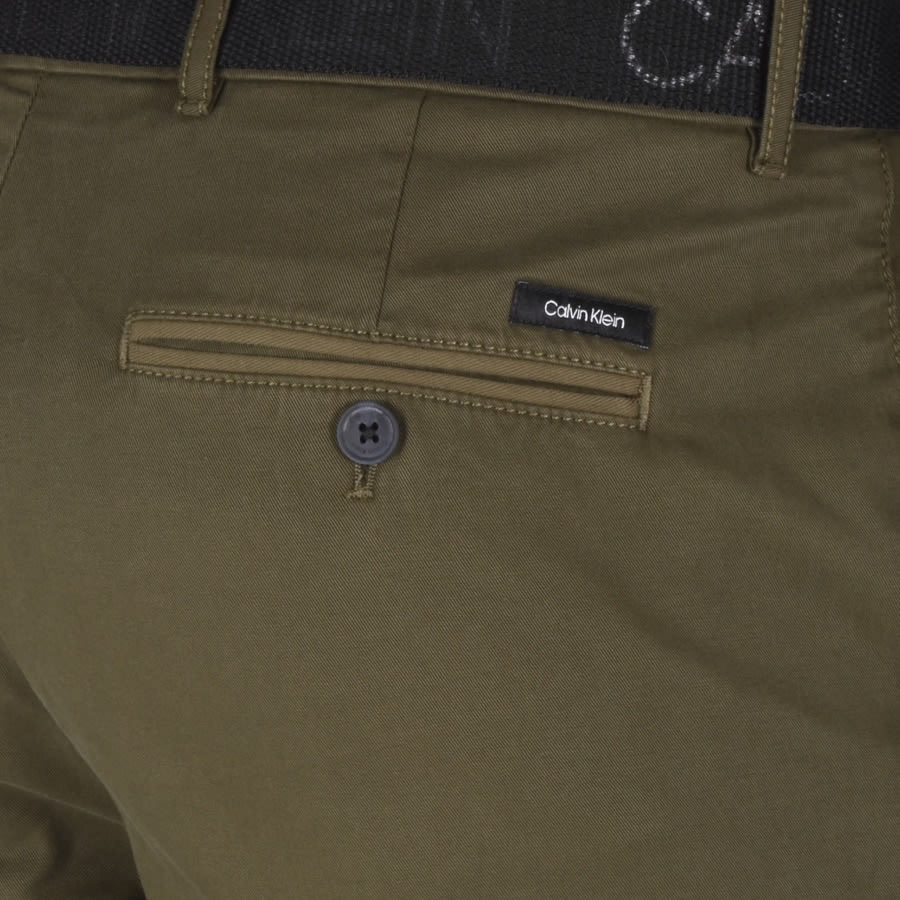 Alternative Image for ProductCalvin Klein Slim Fit Chino Trousers Green3