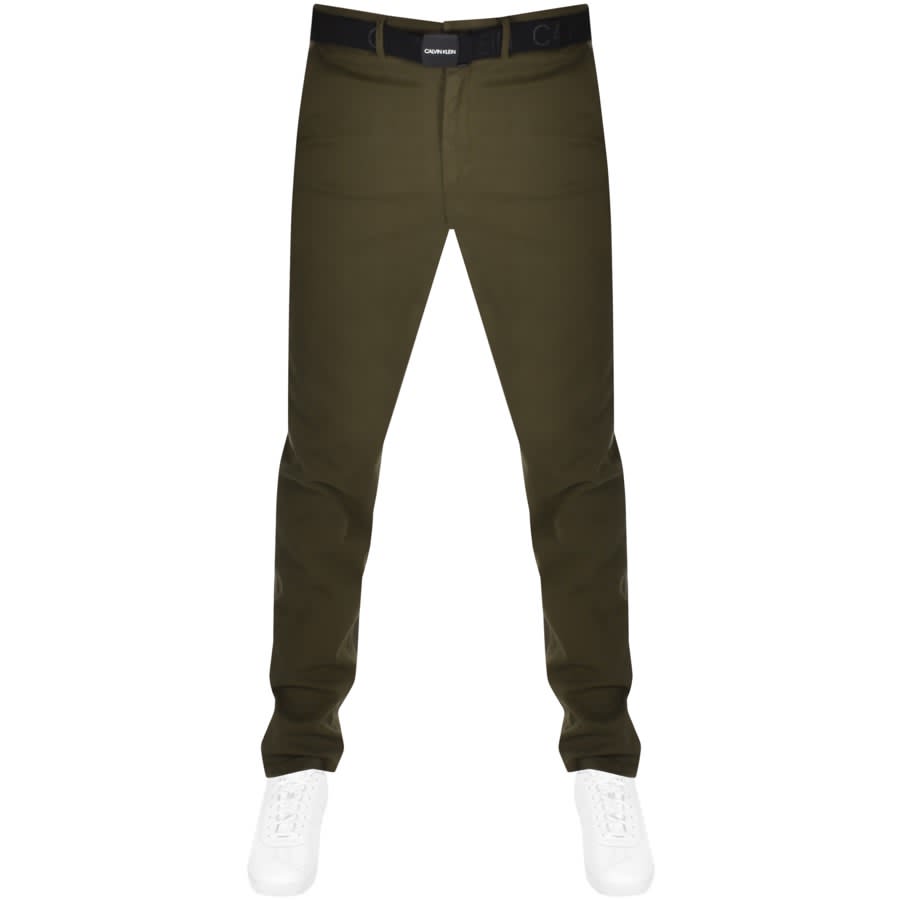 Alternative Image for ProductCalvin Klein Slim Fit Chino Trousers Green1