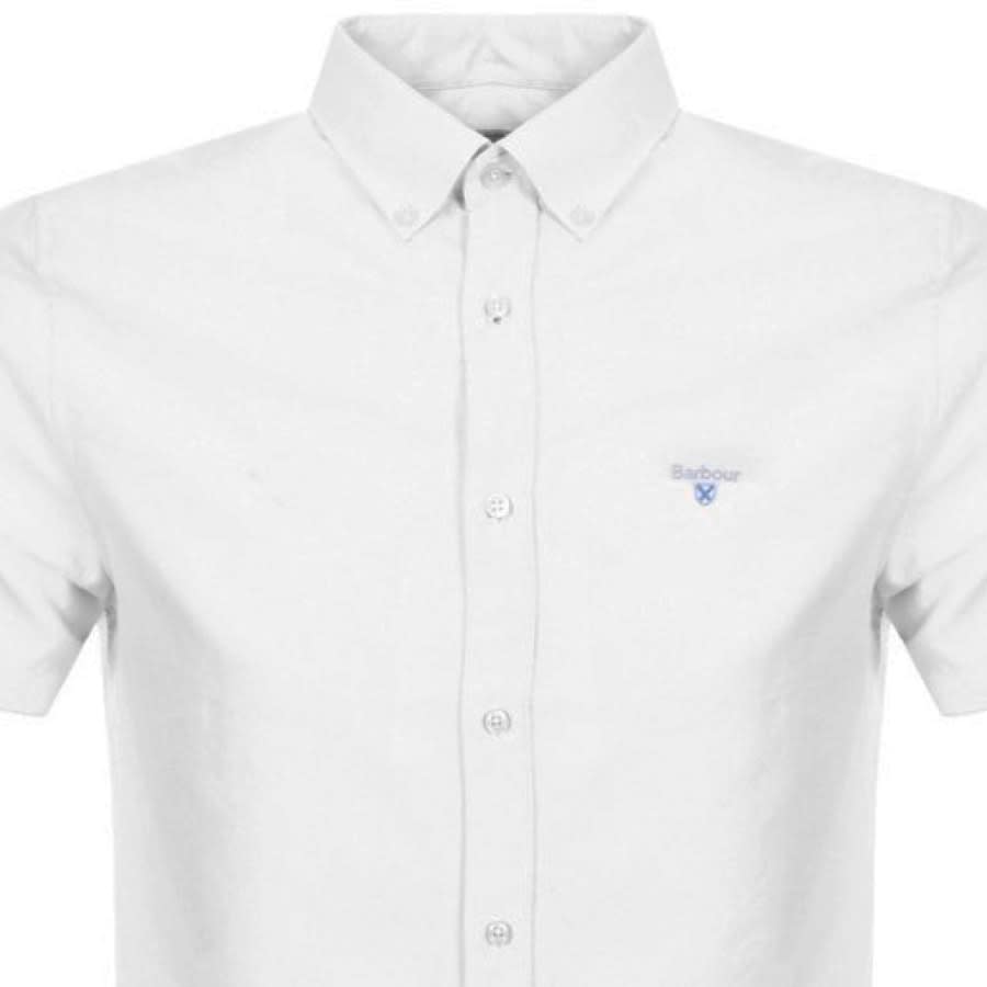 Alternative Image for ProductBarbour Logo Short Sleeve Shirt White2