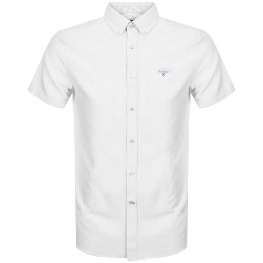 Alternative Image for ProductBarbour Logo Short Sleeve Shirt White1