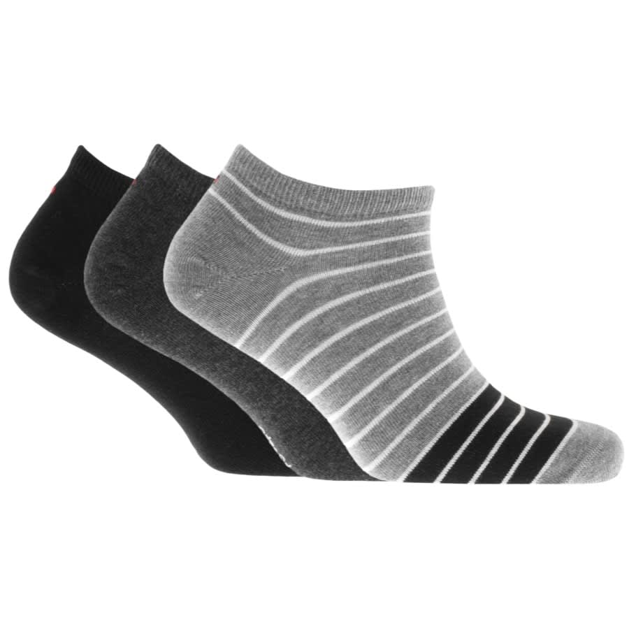Alternative Image for ProductTommy Hilfiger Three Pack Trainer Socks Grey1