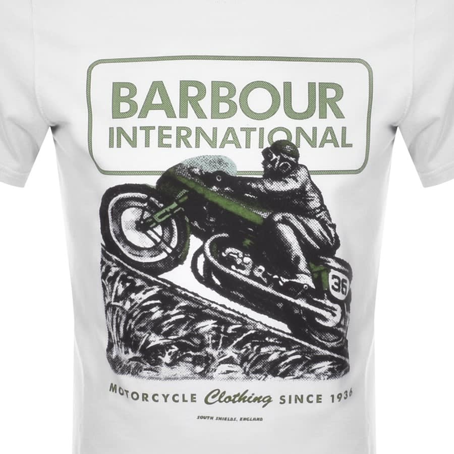 Alternative Image for ProductBarbour International Logo T Shirt White3