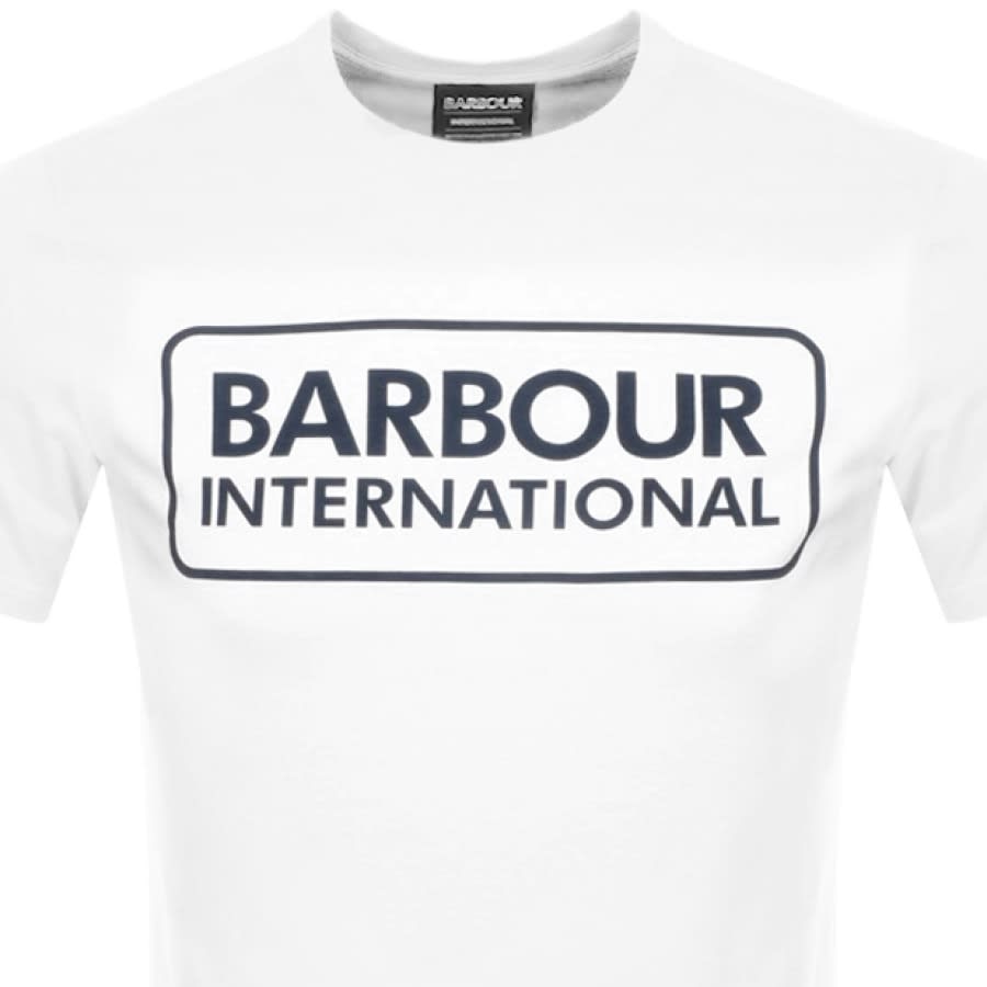 Alternative Image for ProductBarbour International Large Logo T Shirt White2