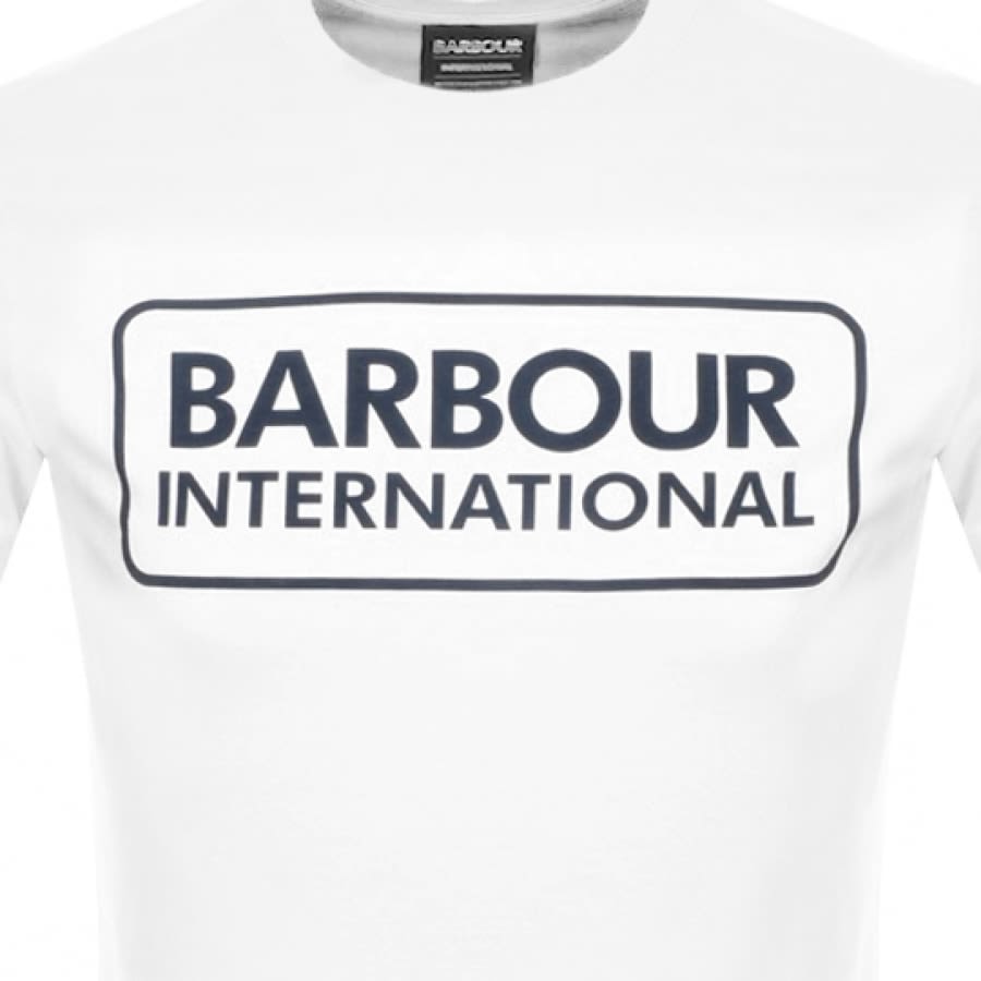 Alternative Image for ProductBarbour International Large Logo T Shirt White3