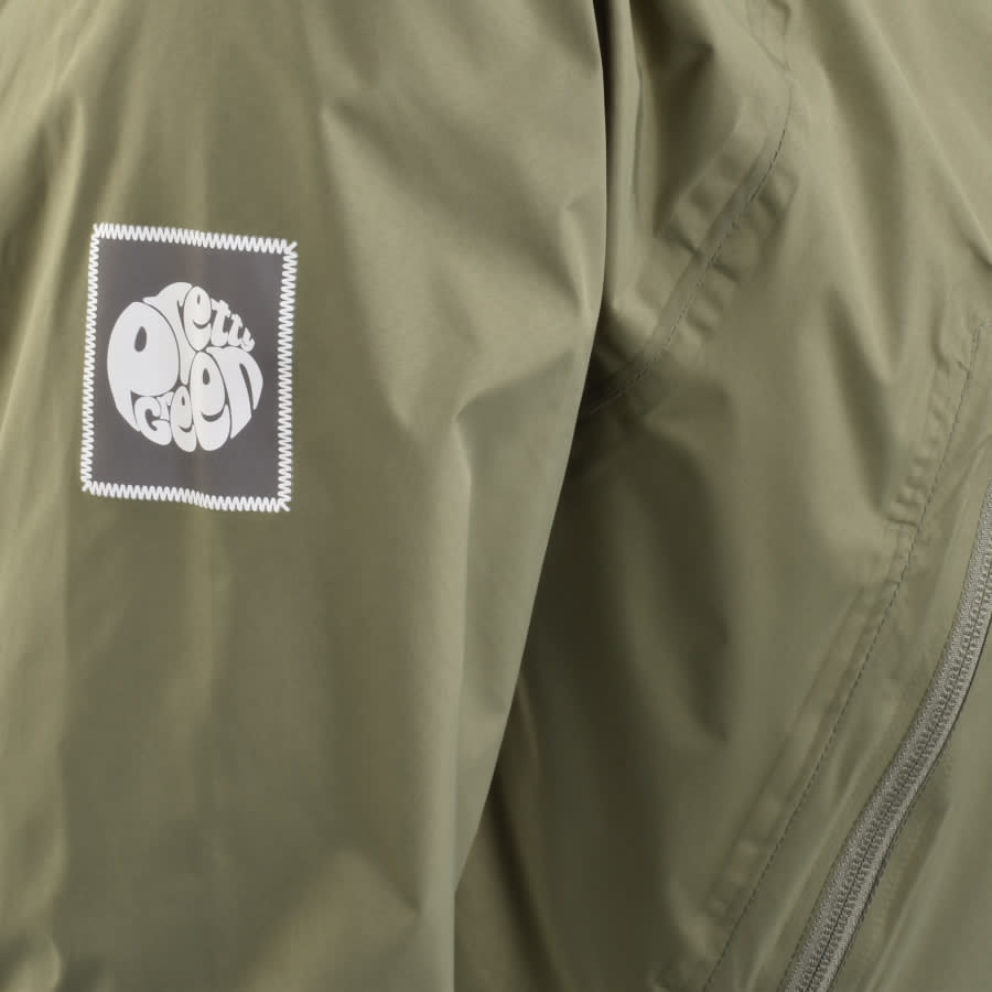 Alternative Image for ProductPretty Green Seam Sealed Zip Through Jacket Khaki3
