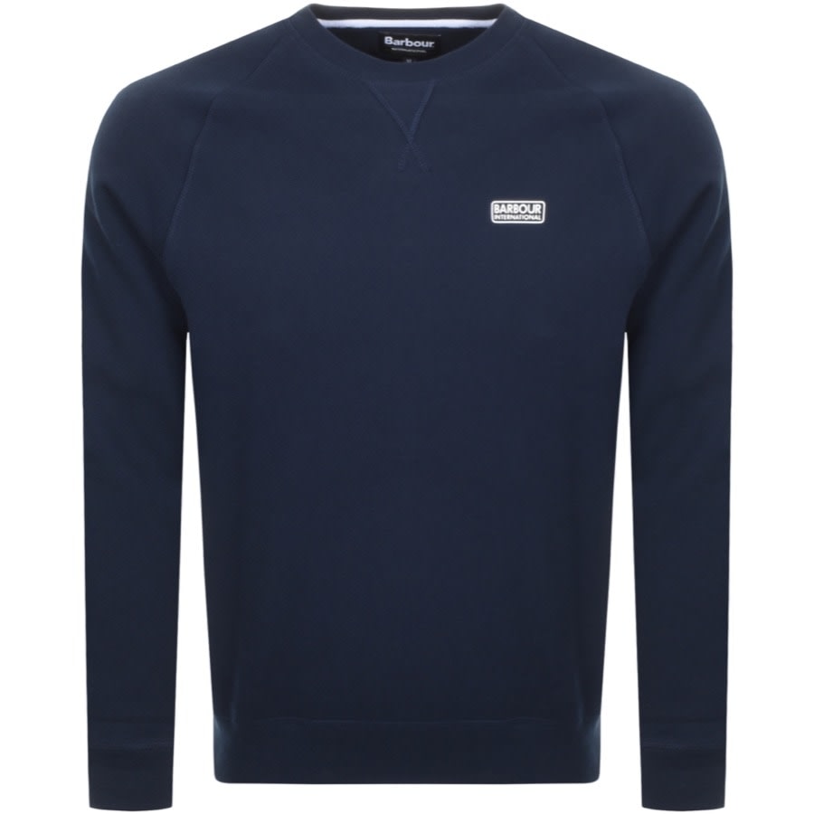Alternative Image for ProductBarbour International Crew Neck Sweatshirt Navy1