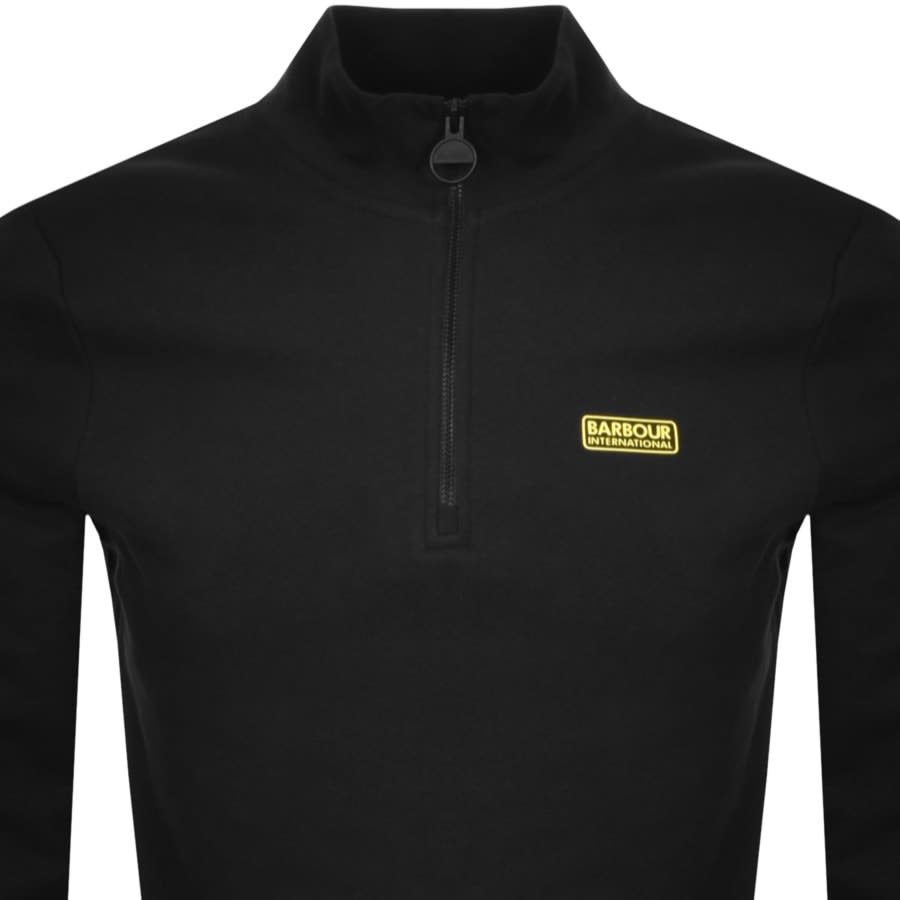 Alternative Image for ProductBarbour International Half Zip Logo Jumper Black2