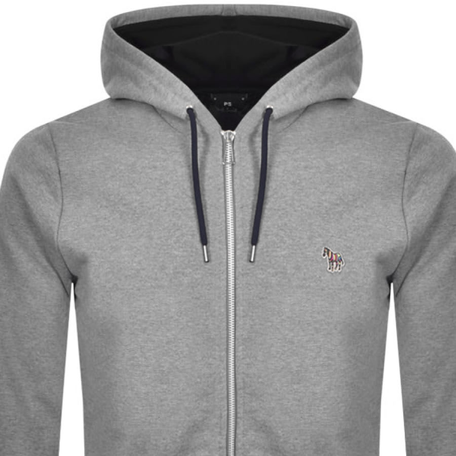 Alternative Image for ProductPS By Paul Smith Regular Full Zip Hoodie Grey2