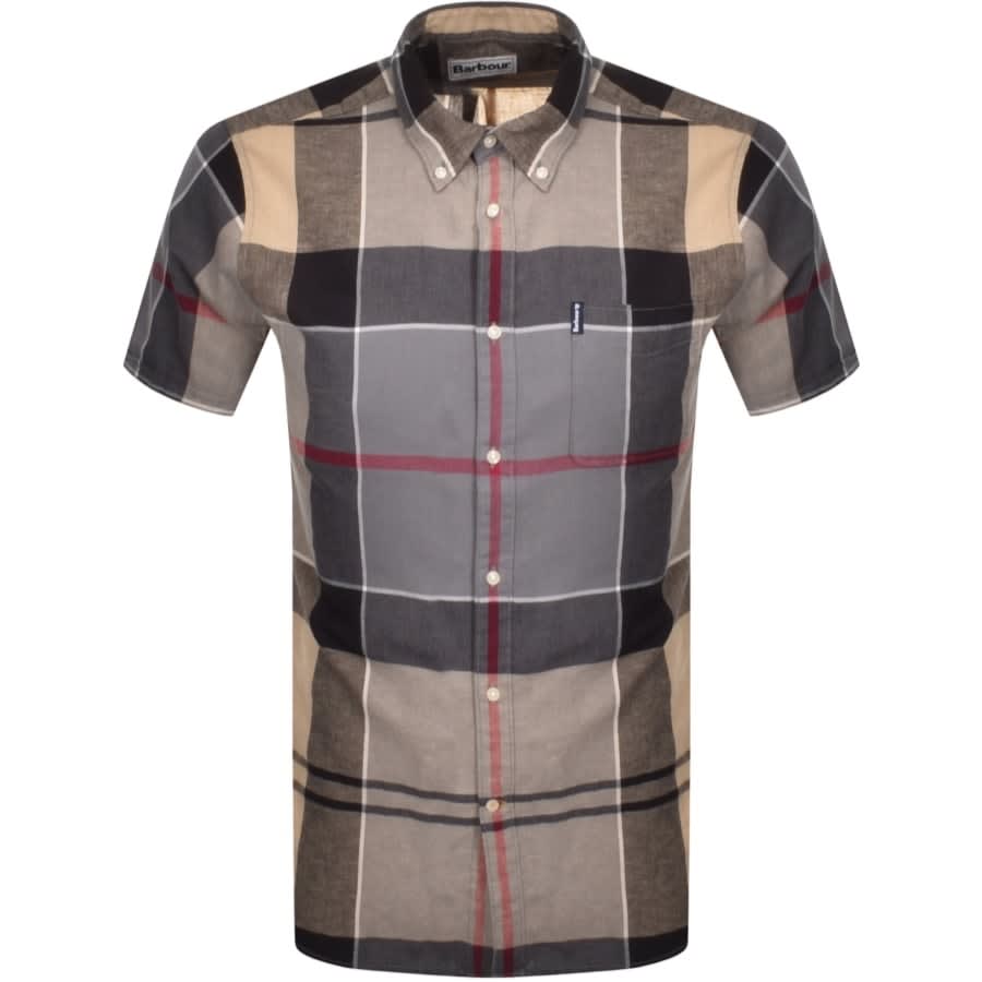 Alternative Image for ProductBarbour Douglas Check Short Sleeved Shirt Beige1