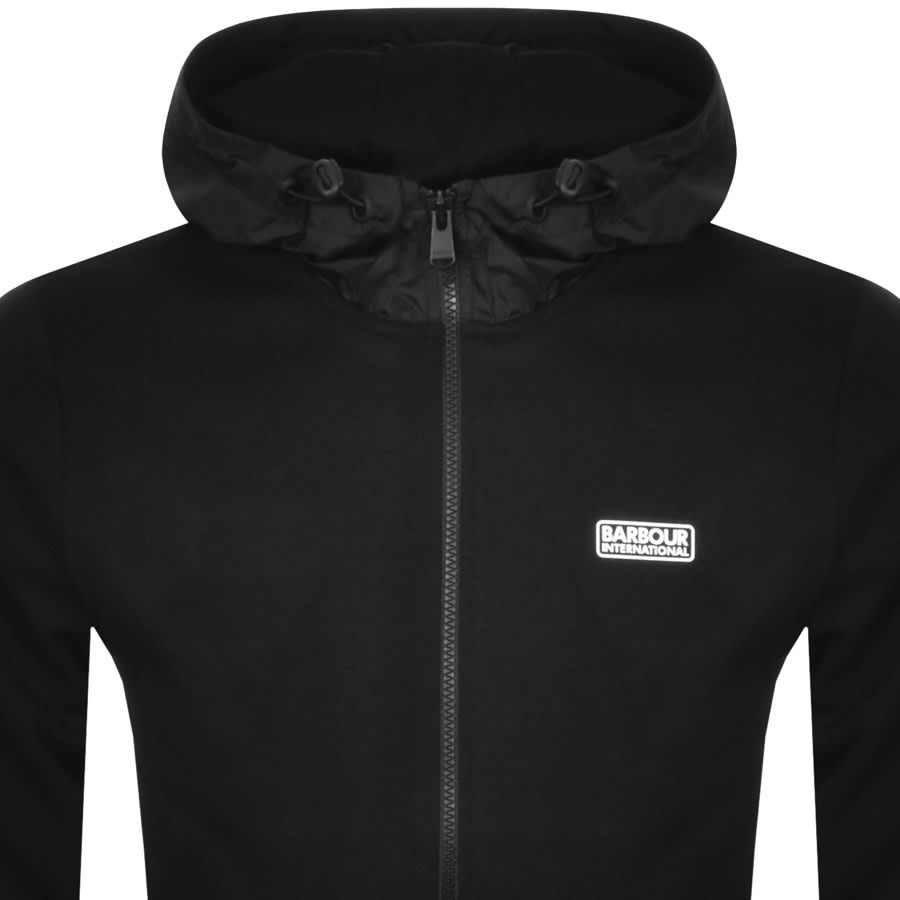 Alternative Image for ProductBarbour International Overstripe Hoodie Black2