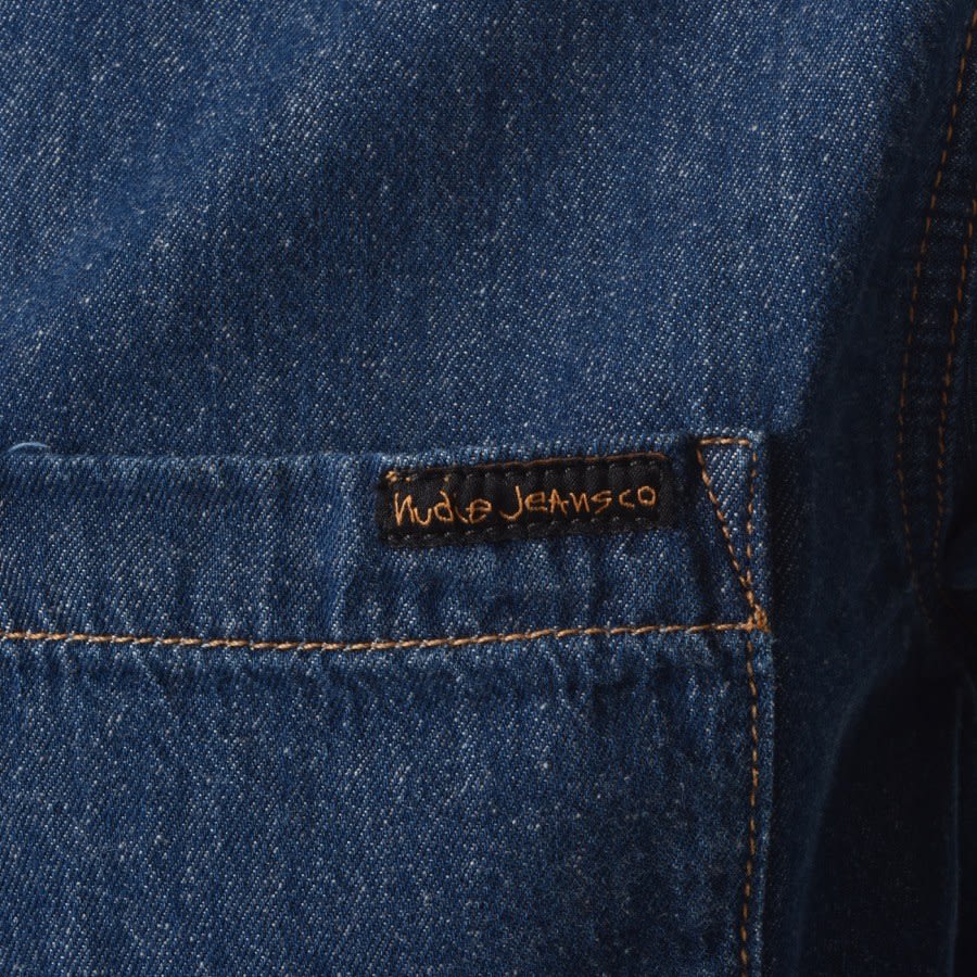 Alternative Image for ProductNudie Jeans Long Sleeved Albert Shirt Blue3