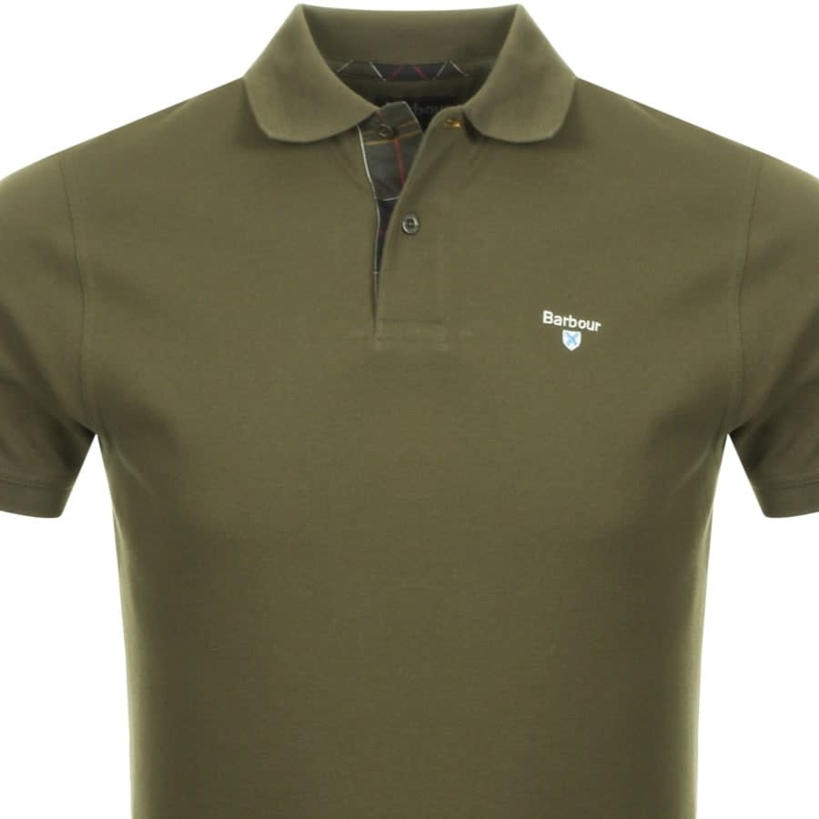 Alternative Image for ProductBarbour Pique Polo T Shirt Green2