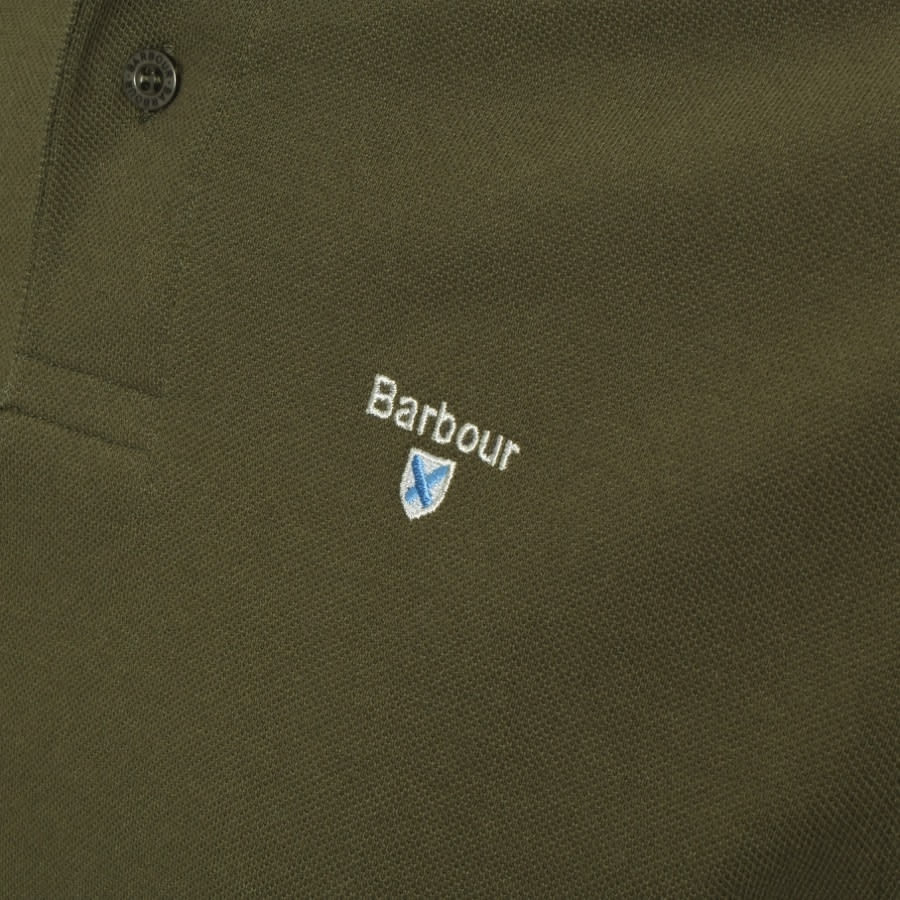 Alternative Image for ProductBarbour Pique Polo T Shirt Green3