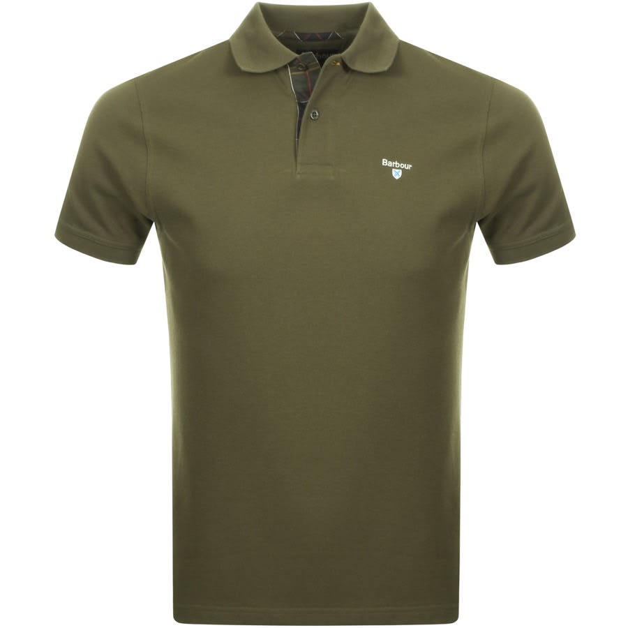 Alternative Image for ProductBarbour Pique Polo T Shirt Green1