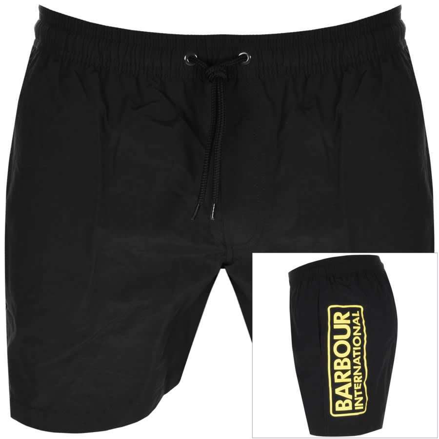 Alternative Image for ProductBarbour International Logo Swim Shorts Black1