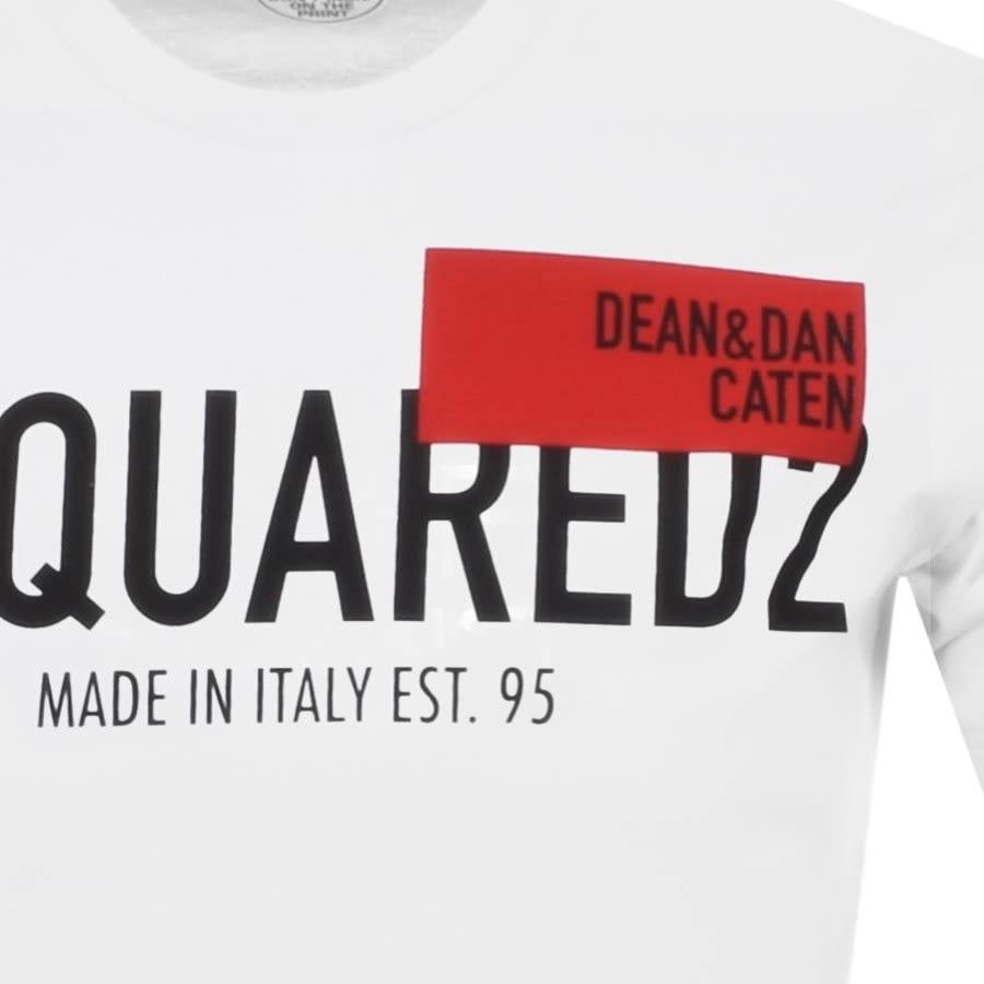 Alternative Image for ProductDSQUARED2 Red Tag Logo T Shirt White3
