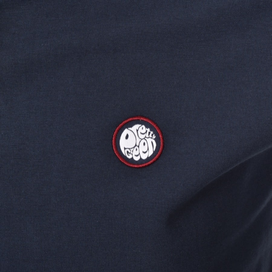 Alternative Image for ProductPretty Green Tilby Grandad Collar T Shirt Navy3