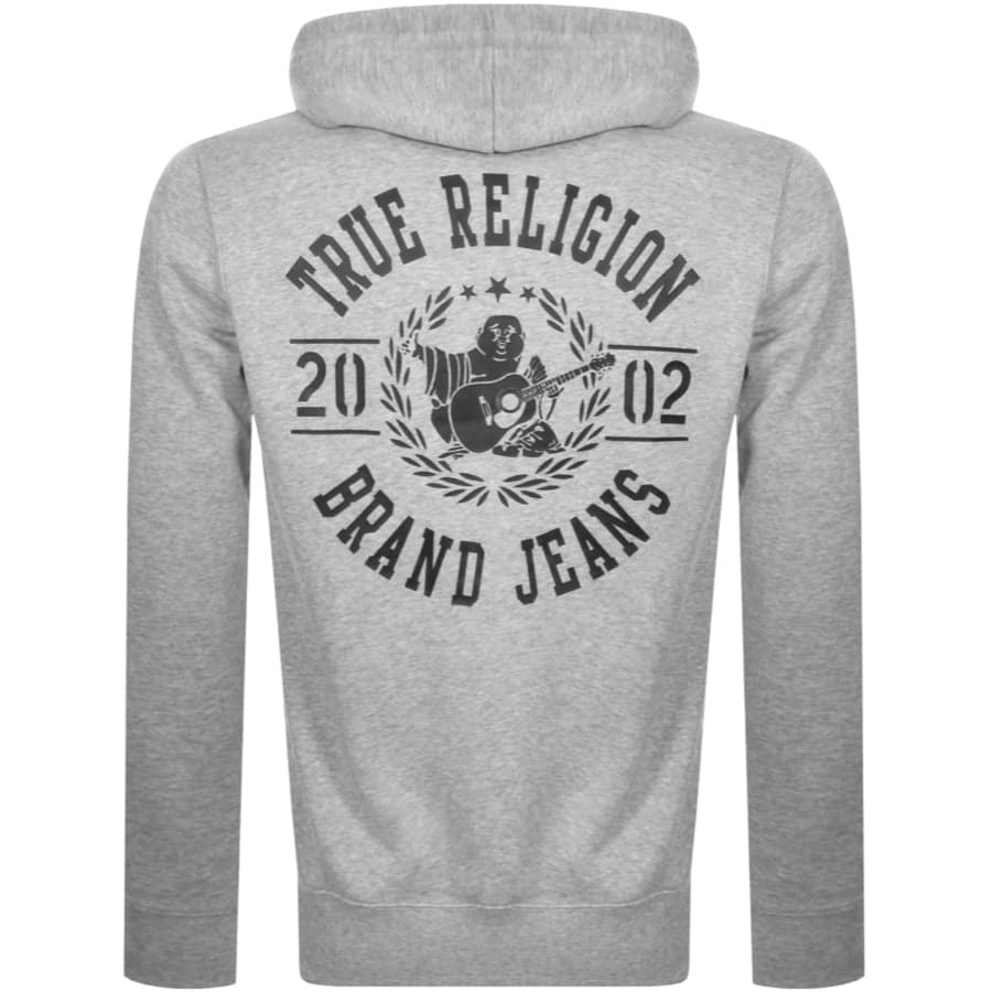 Alternative Image for ProductTrue Religion Logo Zip Hoodie Grey3