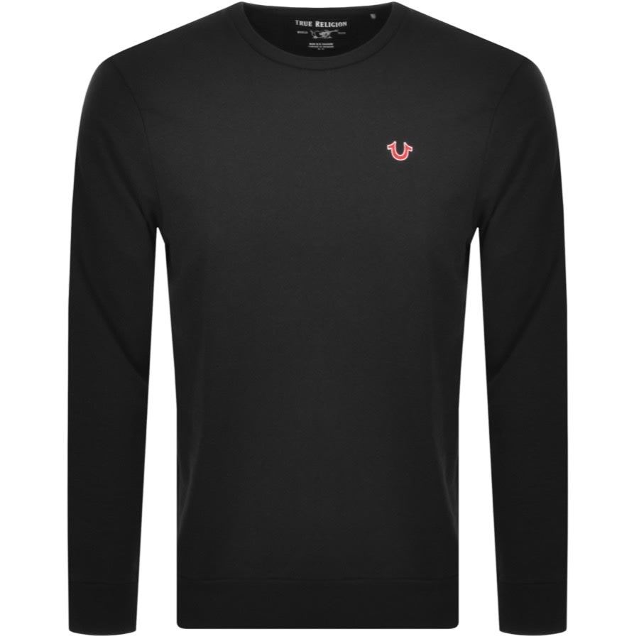 Alternative Image for ProductTrue Religion Crew Neck Sweatshirt Black2