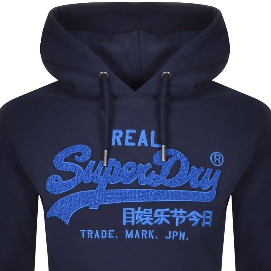 Alternative Image for ProductSuperdry Vintage Chenille Hoodie Navy2