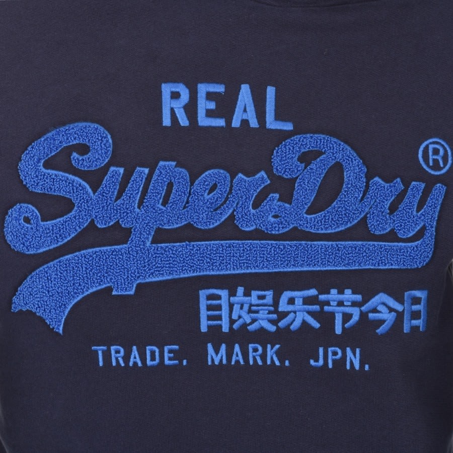 Alternative Image for ProductSuperdry Vintage Chenille Hoodie Navy3