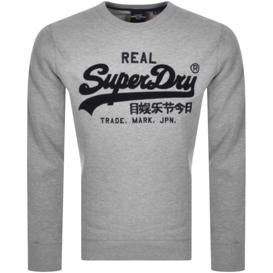 Alternative Image for ProductSuperdry Vintage Chenille Sweatshirt Grey1