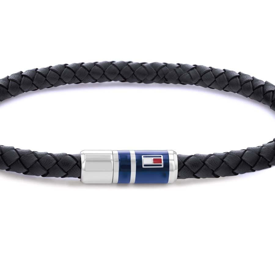 Alternative Image for ProductTommy Hilfiger Braided Leather Bracelet Navy2