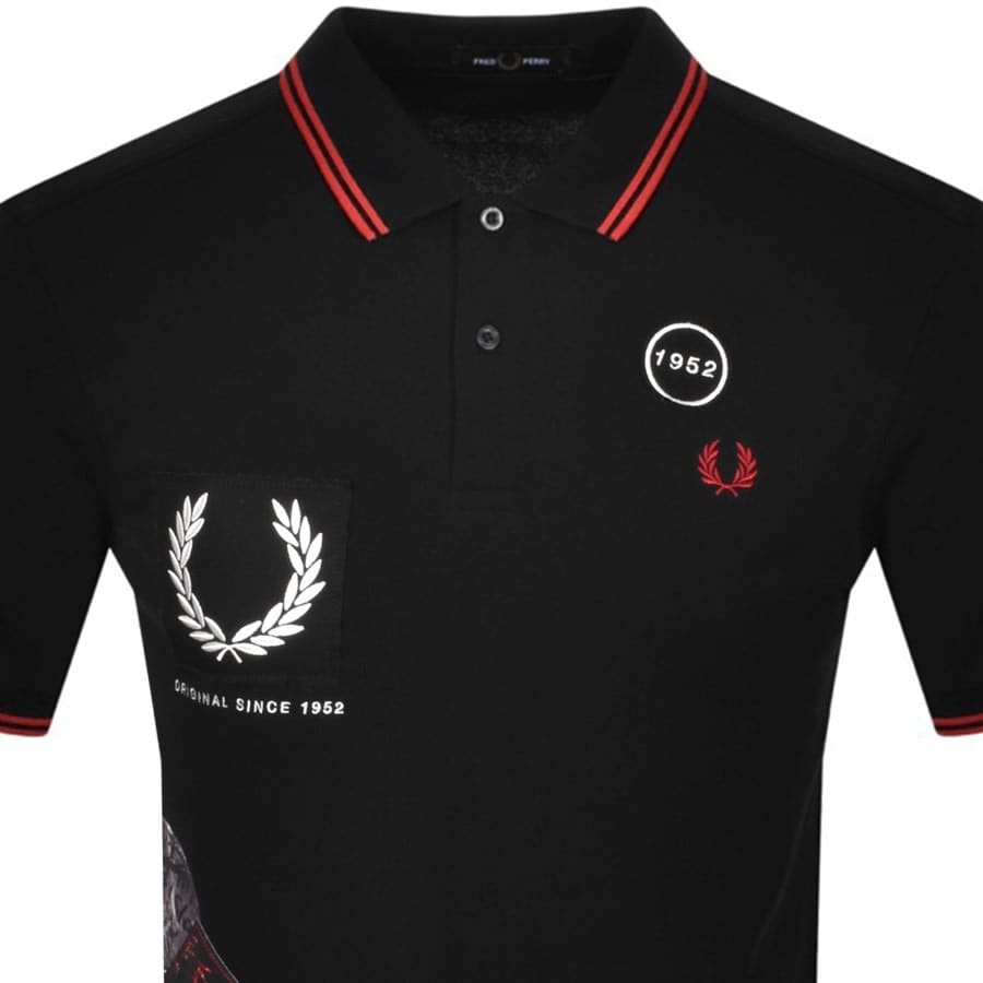 Alternative Image for ProductFred Perry Logo Patch Polo T Shirt Black2
