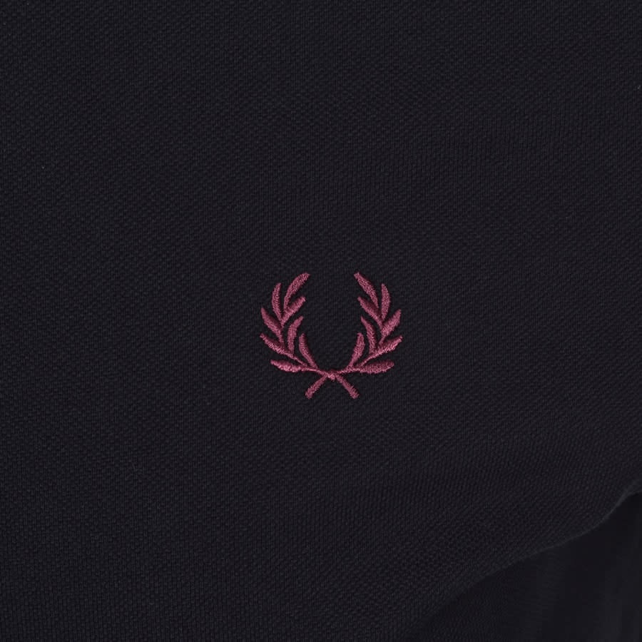 Alternative Image for ProductFred Perry Tipped Zip Neck Polo T Shirt Navy3