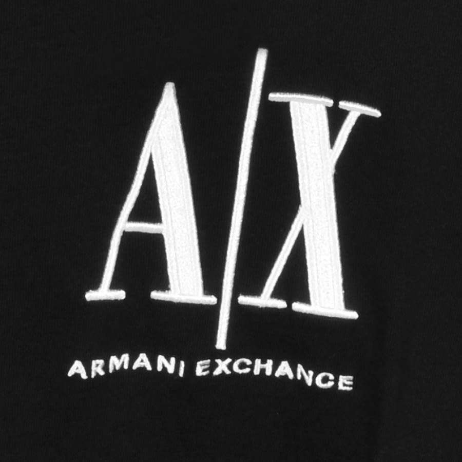 Alternative Image for ProductArmani Exchange Crew Neck Logo T Shirt Black3