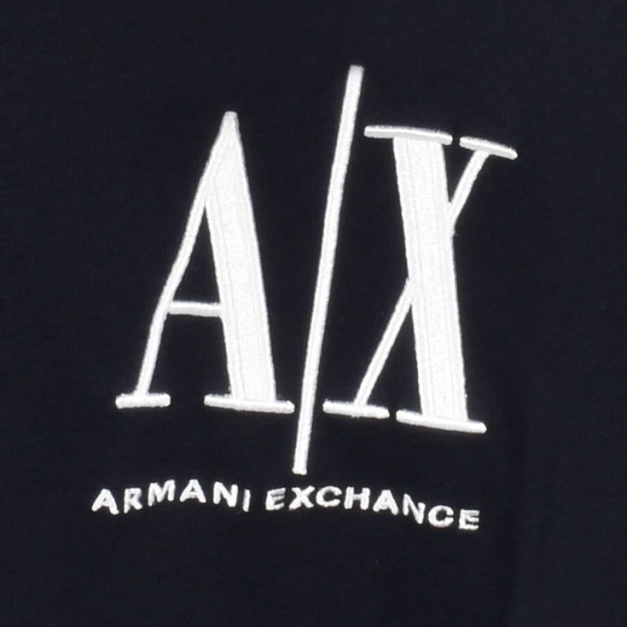 Alternative Image for ProductArmani Exchange Crew Neck Logo T Shirt Navy3