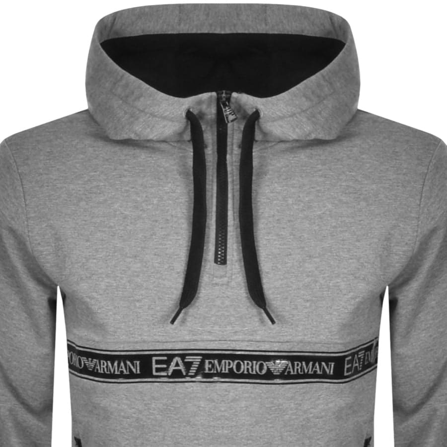 Alternative Image for ProductEA7 Emporio Armani Half Zip Hoodie Grey2