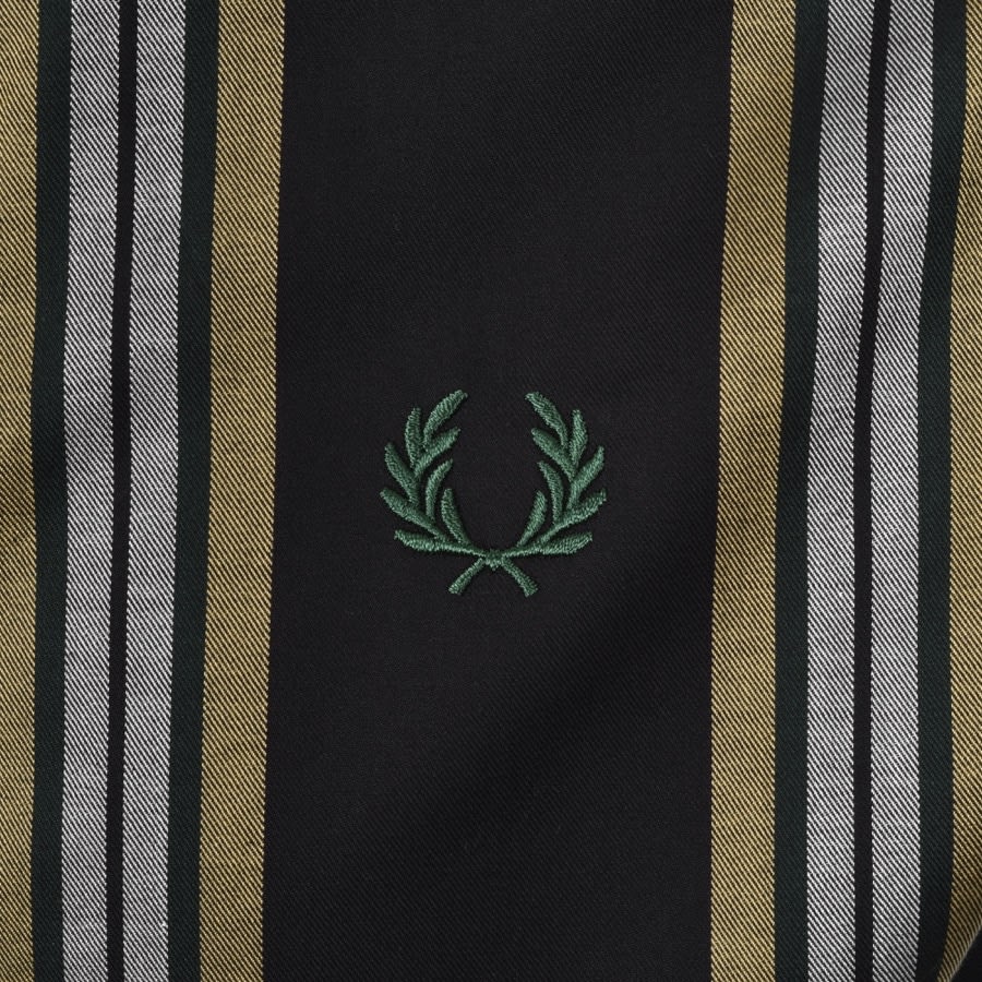 Alternative Image for ProductFred Perry Stripe Short Sleeved Shirt Black3