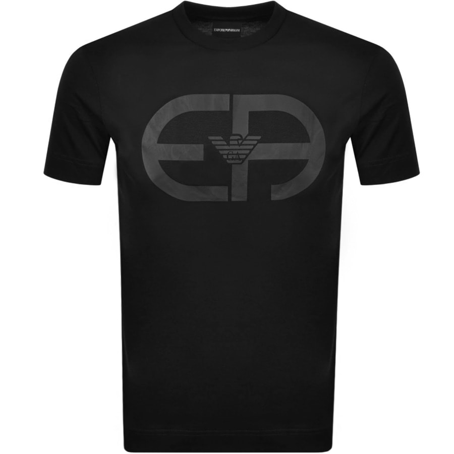 Alternative Image for ProductEmporio Armani Crew Neck Logo T Shirt Black1