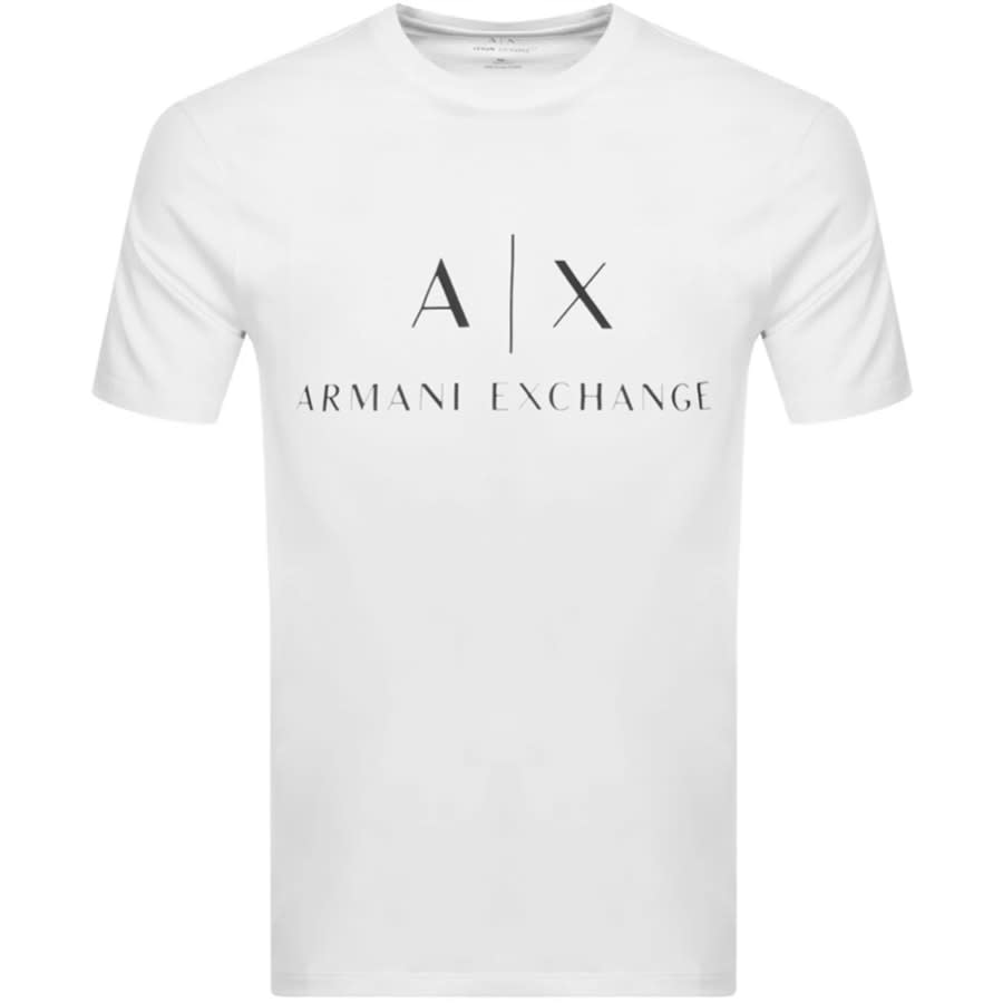 Alternative Image for ProductArmani Exchange Slim Crew Neck Logo T Shirt White1