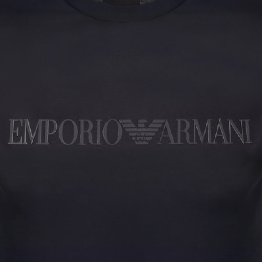Alternative Image for ProductEmporio Armani Crew Neck Logo T Shirt Navy3