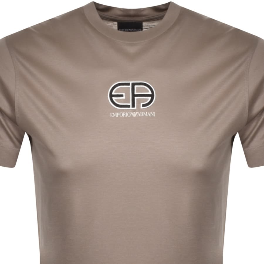 Alternative Image for ProductEmporio Armani Crew Neck Logo T Shirt Beige2