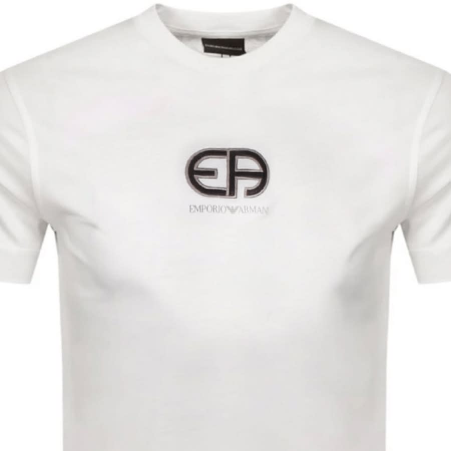 Alternative Image for ProductEmporio Armani Crew Neck Logo T Shirt White2