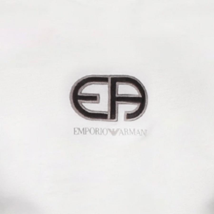 Alternative Image for ProductEmporio Armani Crew Neck Logo T Shirt White3