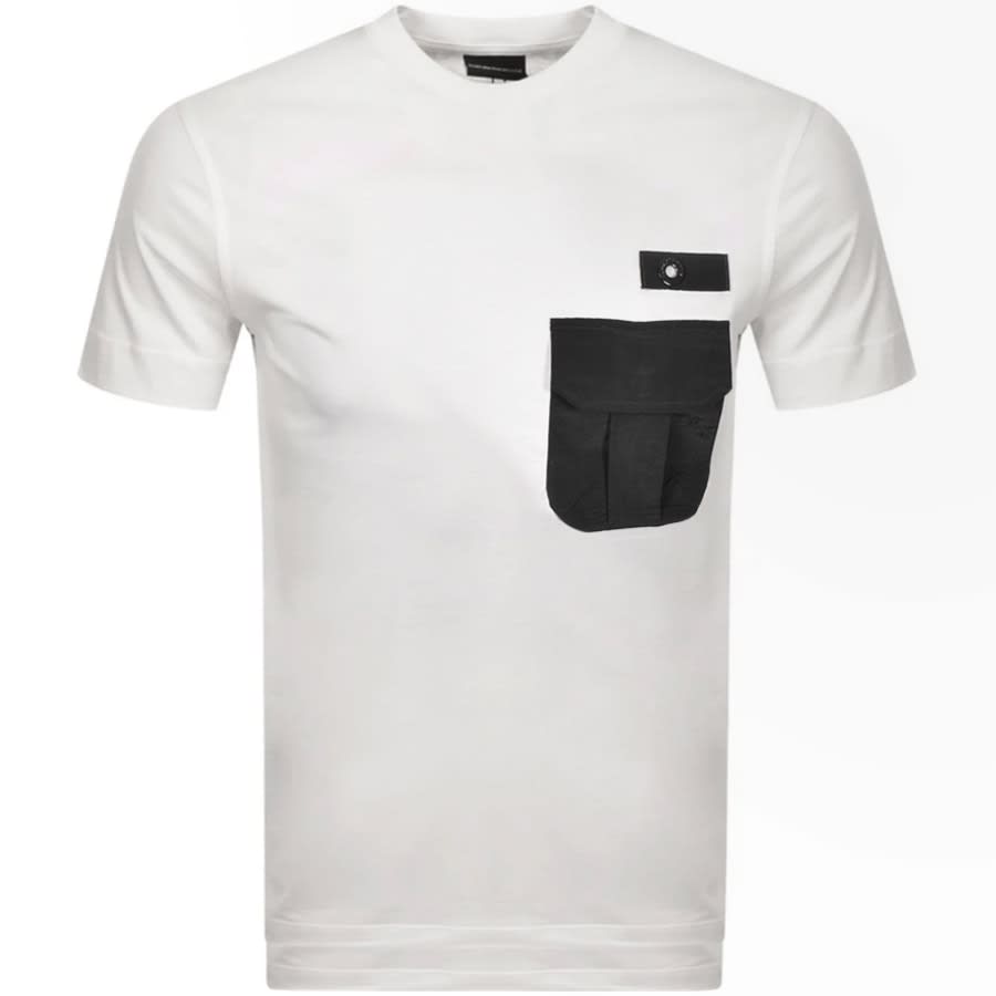 Alternative Image for ProductEmporio Armani Crew Neck Pocket T Shirt White1