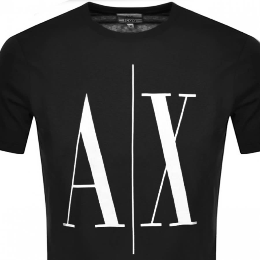 Alternative Image for ProductArmani Exchange Crew Neck Logo T Shirt Black2