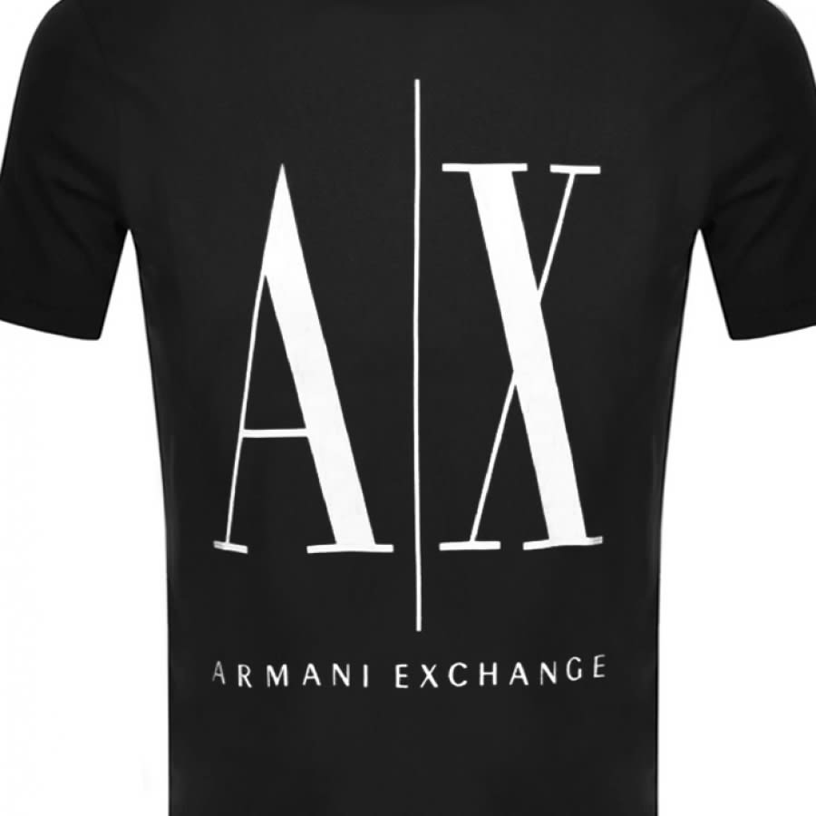 Alternative Image for ProductArmani Exchange Crew Neck Logo T Shirt Black3
