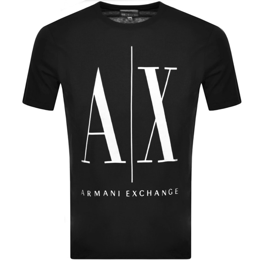 Alternative Image for ProductArmani Exchange Crew Neck Logo T Shirt Black1
