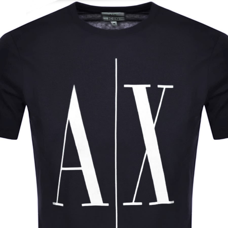Alternative Image for ProductArmani Exchange Crew Neck Logo T Shirt Navy2