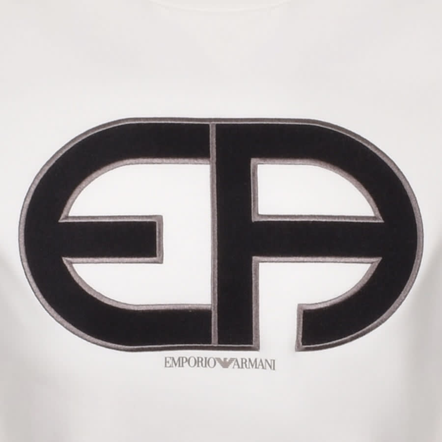 Alternative Image for ProductEmporio Armani Crew Neck Logo Sweatshirt White3
