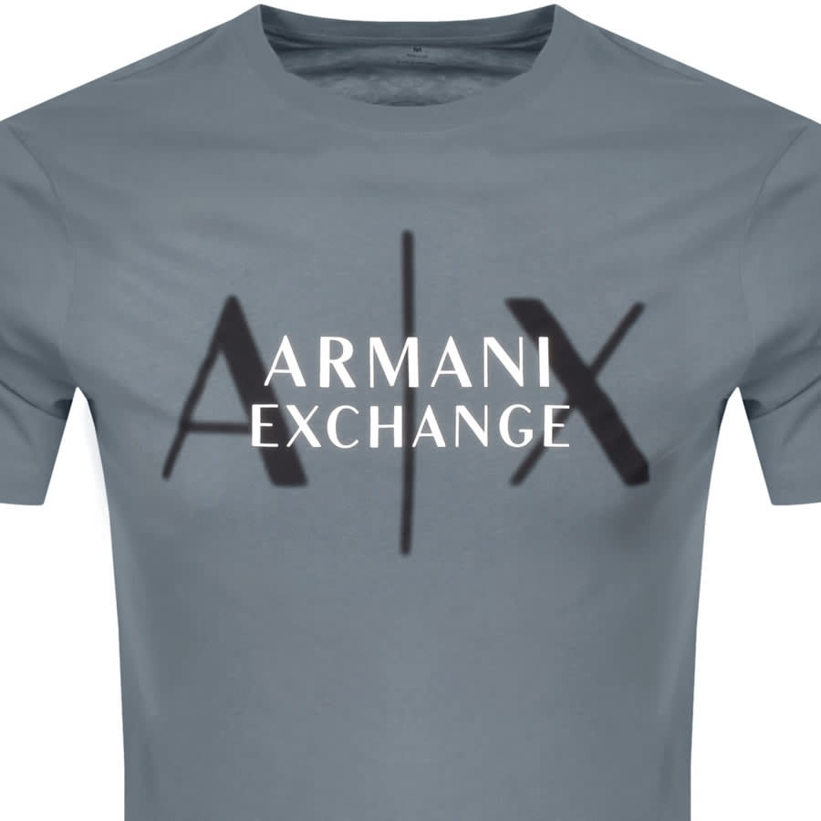 Alternative Image for ProductArmani Exchange Crew Neck Logo T Shirt Grey2