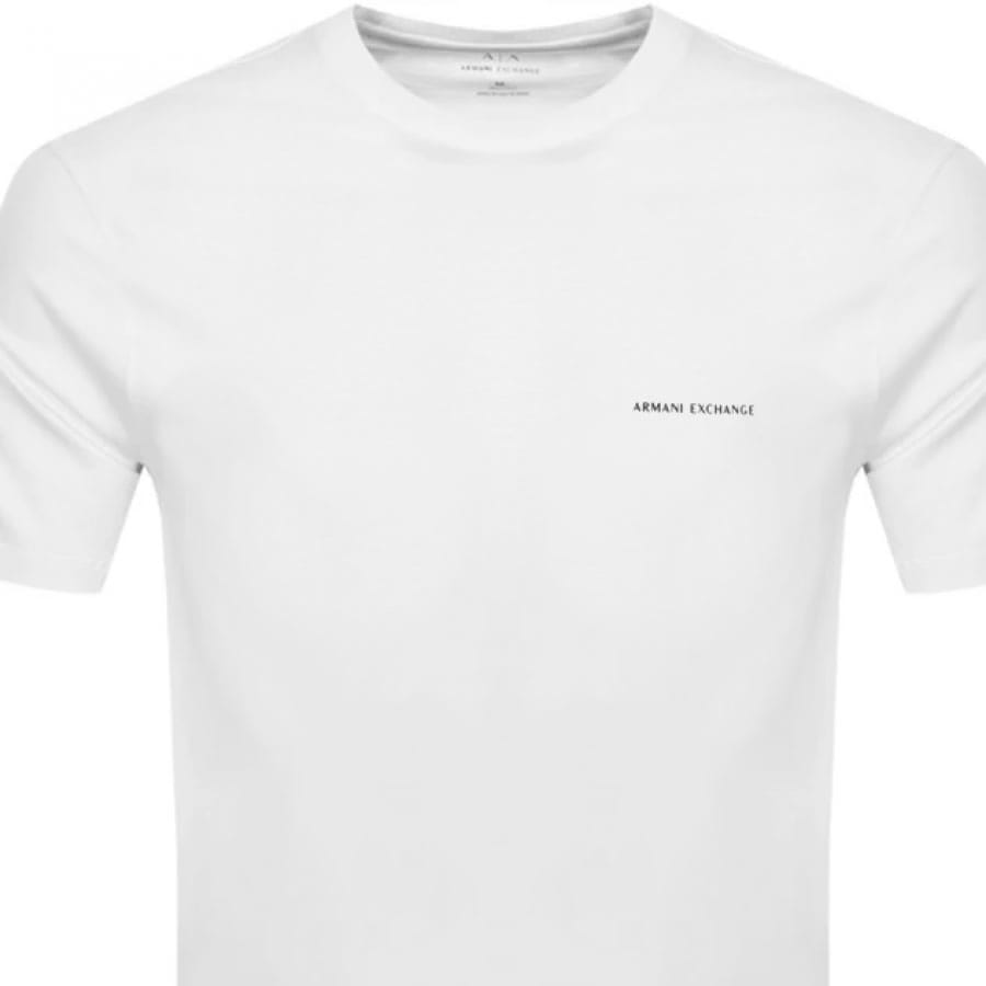 Alternative Image for ProductArmani Exchange Crew Neck Logo T Shirt White2