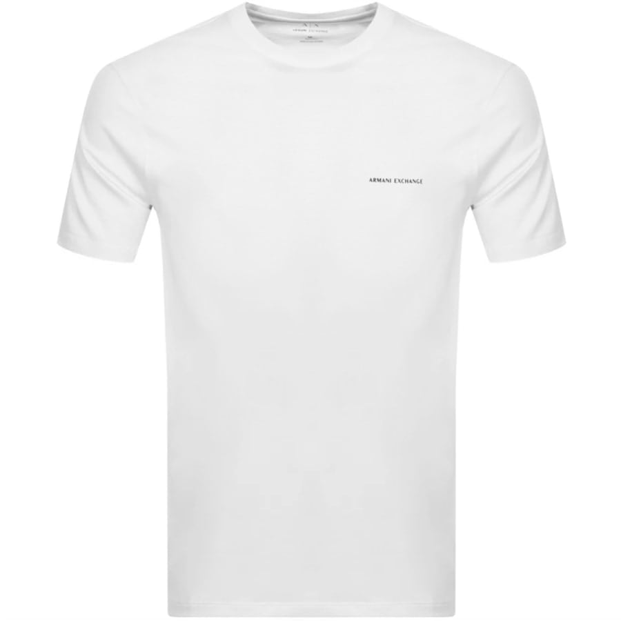 Alternative Image for ProductArmani Exchange Crew Neck Logo T Shirt White1