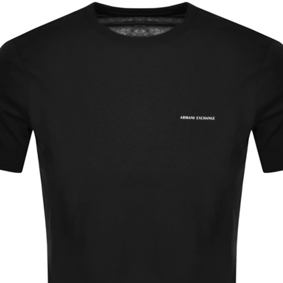 Alternative Image for ProductArmani Exchange Crew Neck Logo T Shirt Black2
